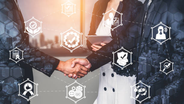 poigné de main avec digitalisation